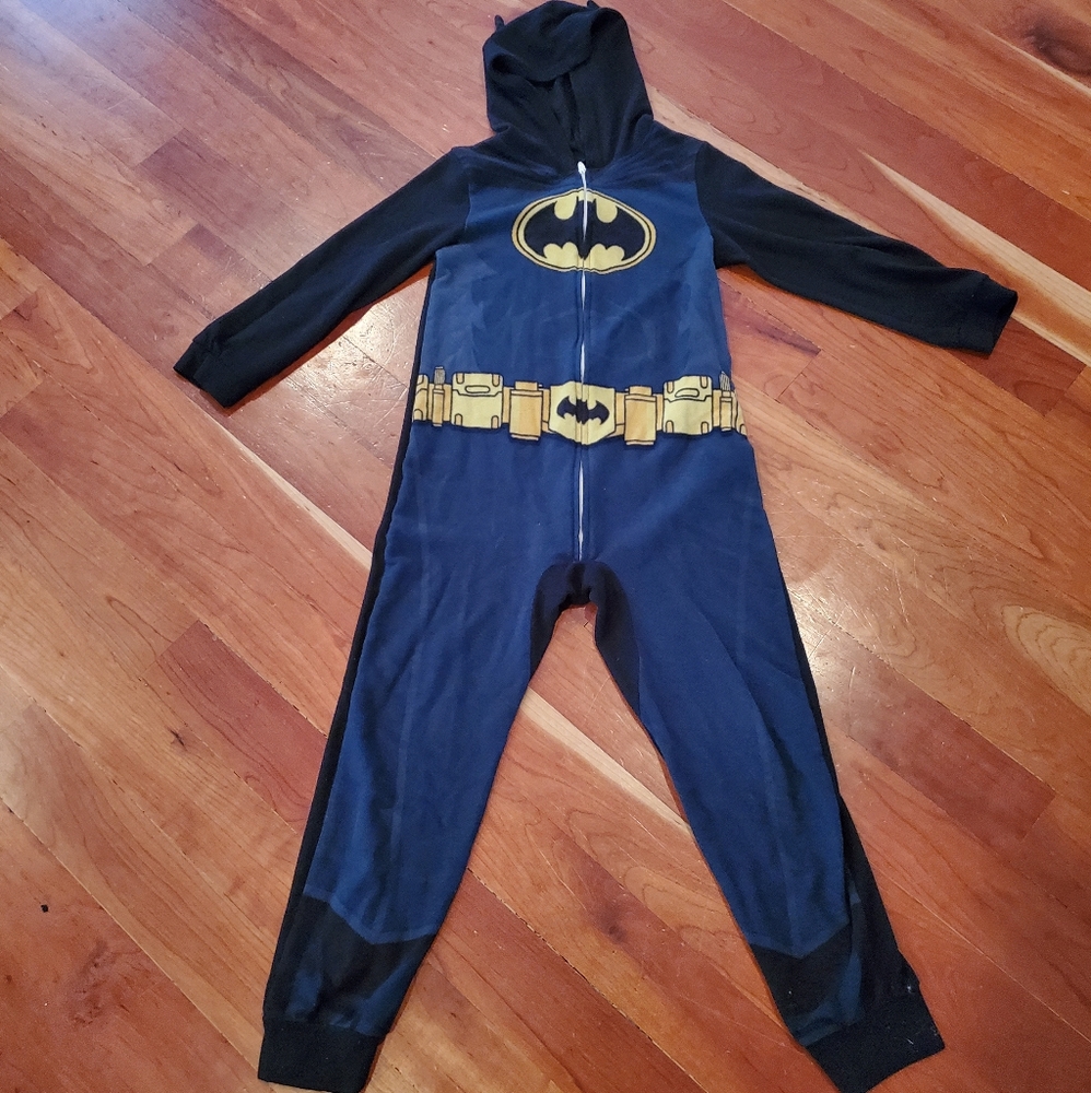 Boys Batman Half Zip Hooded Pajama